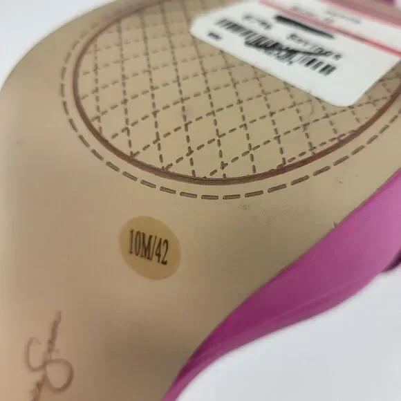 Jessica Simpson PEOMI Pink Open Toe 5" High Heel Platform Size 10M - Picture 12 of 12